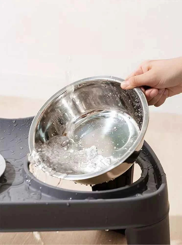 Double Pet Bowls with Stand