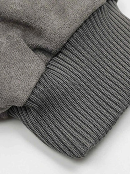 Men's Collared Neck Long Sleeve Jacket