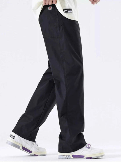 Men's Full Size Wide-Leg Relaxed Fit Pants Plus Size