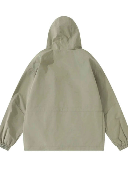 Men's Drawstring Long Sleeve Hooded Jacket