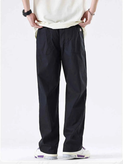 Men's Full Size Wide-Leg Relaxed Fit Pants Plus Size