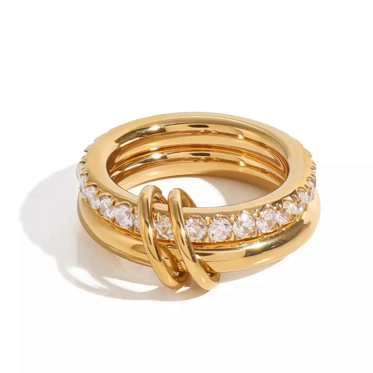 18K Gold-Plated Double Layered Ring