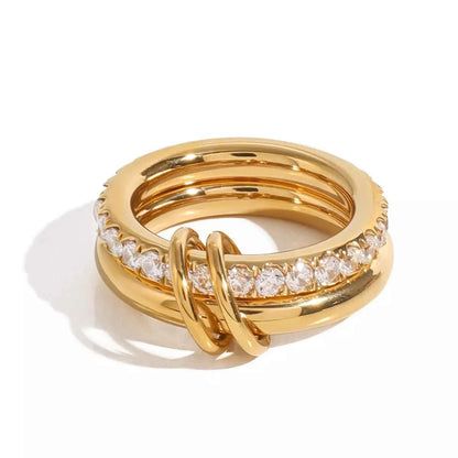 18K Gold-Plated Double Layered Ring