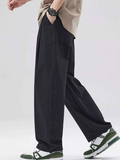 Men's Full Size Basic Style Wide Leg Pants Plus Size