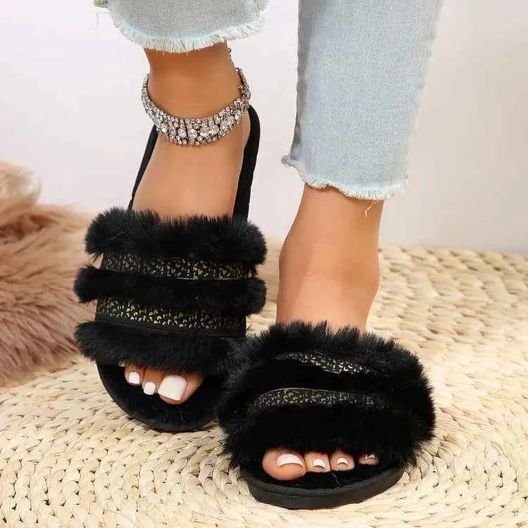 Open Toe Platform Slippers