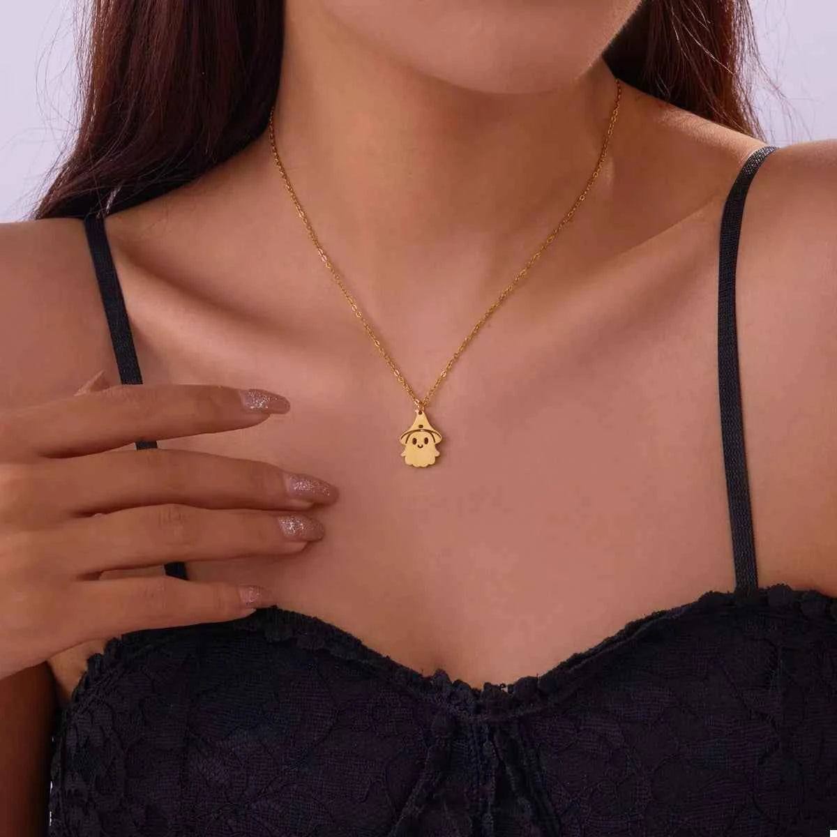 Halloween Ghost Pendant Necklace