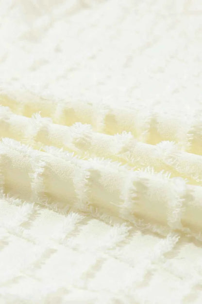 Textured Round Neck Top and Pants Set