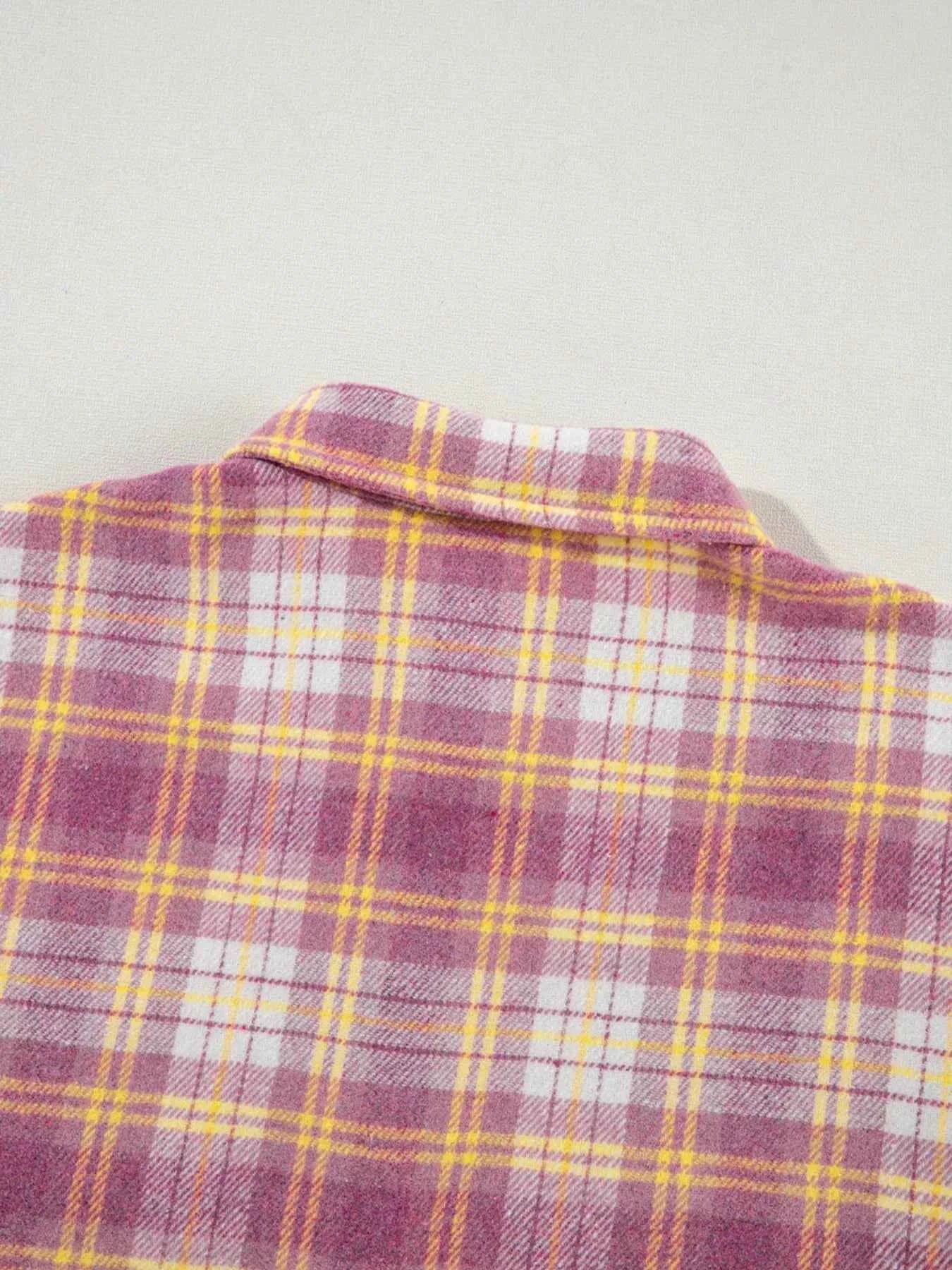 Casual Plaid Button-Down Shacket