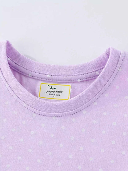 Children's Ballerina Embroidered Round Neck Dress