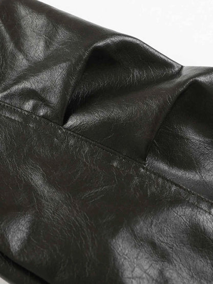 Men's Zip Up Leather Jacket