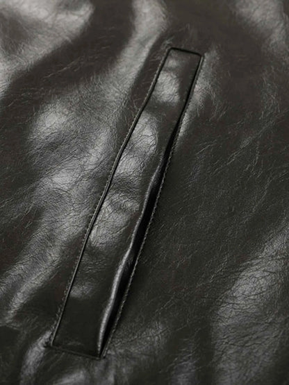 Men's Zip Up Leather Jacket