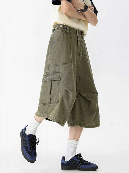 Men's Full Size Loose Fit Cargo Shorts Plus Size