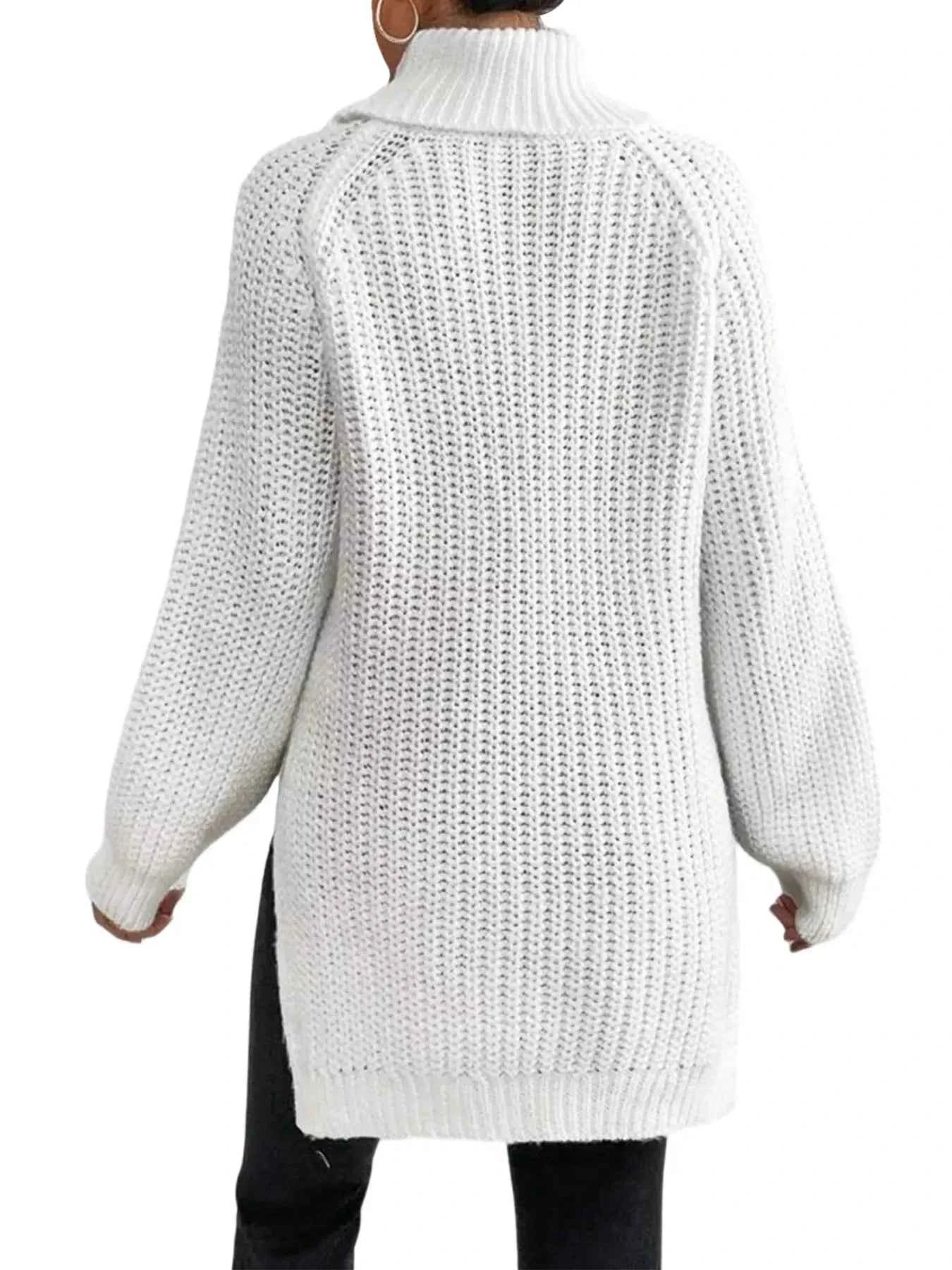 Chunky Knit Turtleneck Long Sleeve Sweater