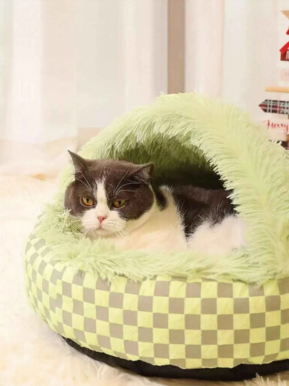 Cozy Cave Pet Nest with Plush Interior