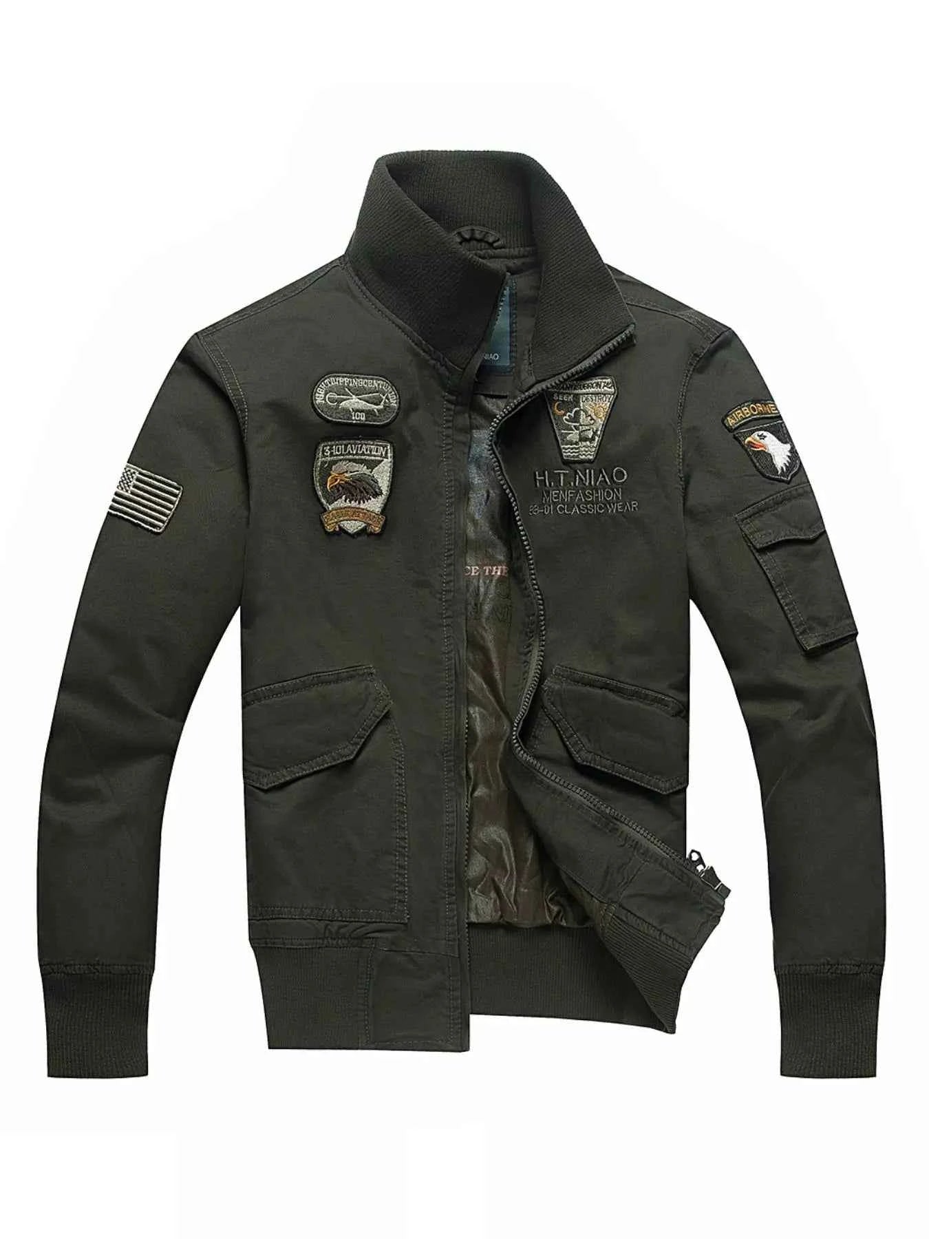 Men's Plus Size Zip Up Long Sleeve Jacket