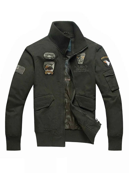 Men's Plus Size Zip Up Long Sleeve Jacket