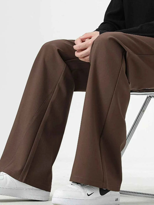 Men's Full Size Basic Style Wide Leg Pants Plus Size