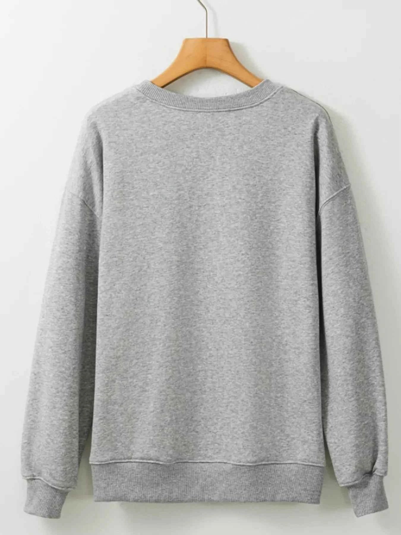 Halloween Ghost Round Neck Sweatshirt