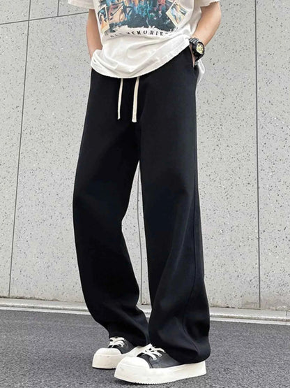 Men's Full Size Drawstring Wide Leg Pants Plus Size