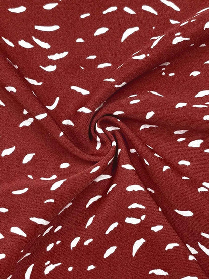 Ruffled Printed Tie Neck Long Sleeve Blouse