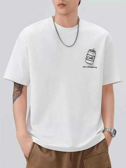 Men's Plus Size Round Neck Short Sleeve T-Shirt