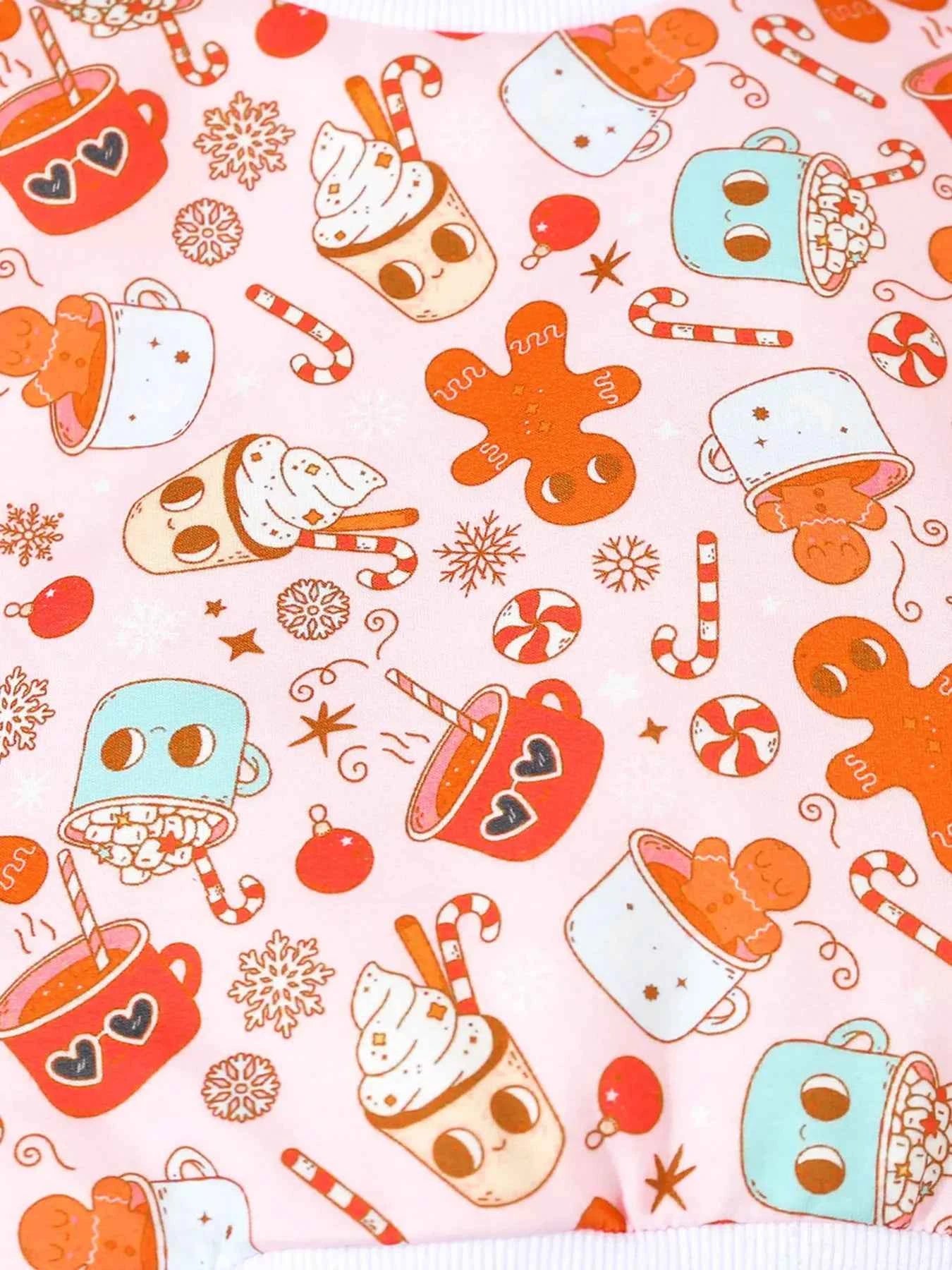 Children's Christmas Santa Print Long Sleeve Set