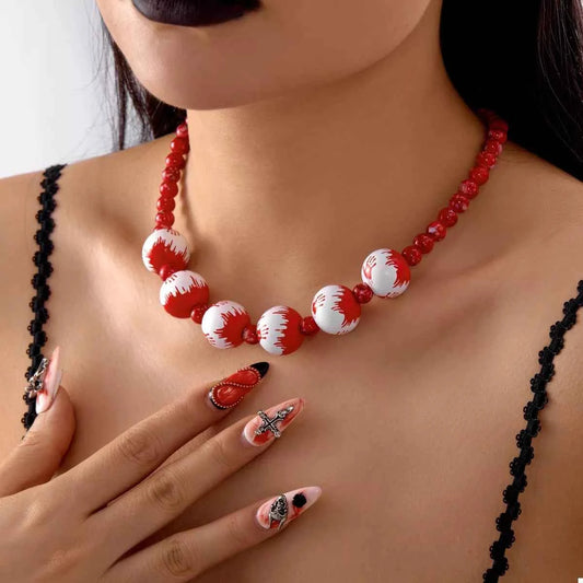 Halloween Necklace and Bracelet Jewelry Set
