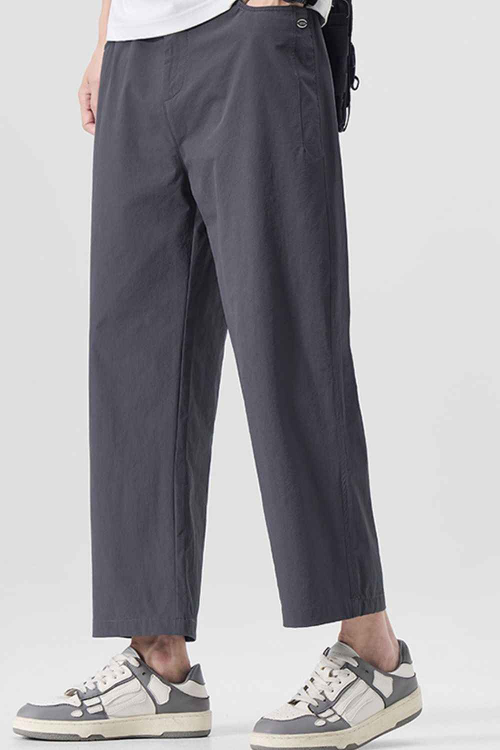 Men's Plus Size Casual Loose-Fit Cropped Pants