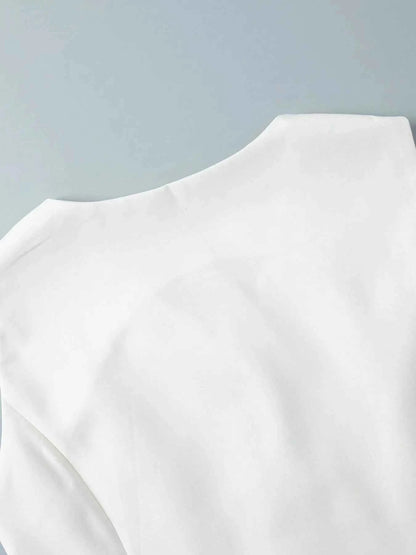 V-Neck Vest and Pants Two-Piece Blazer Set