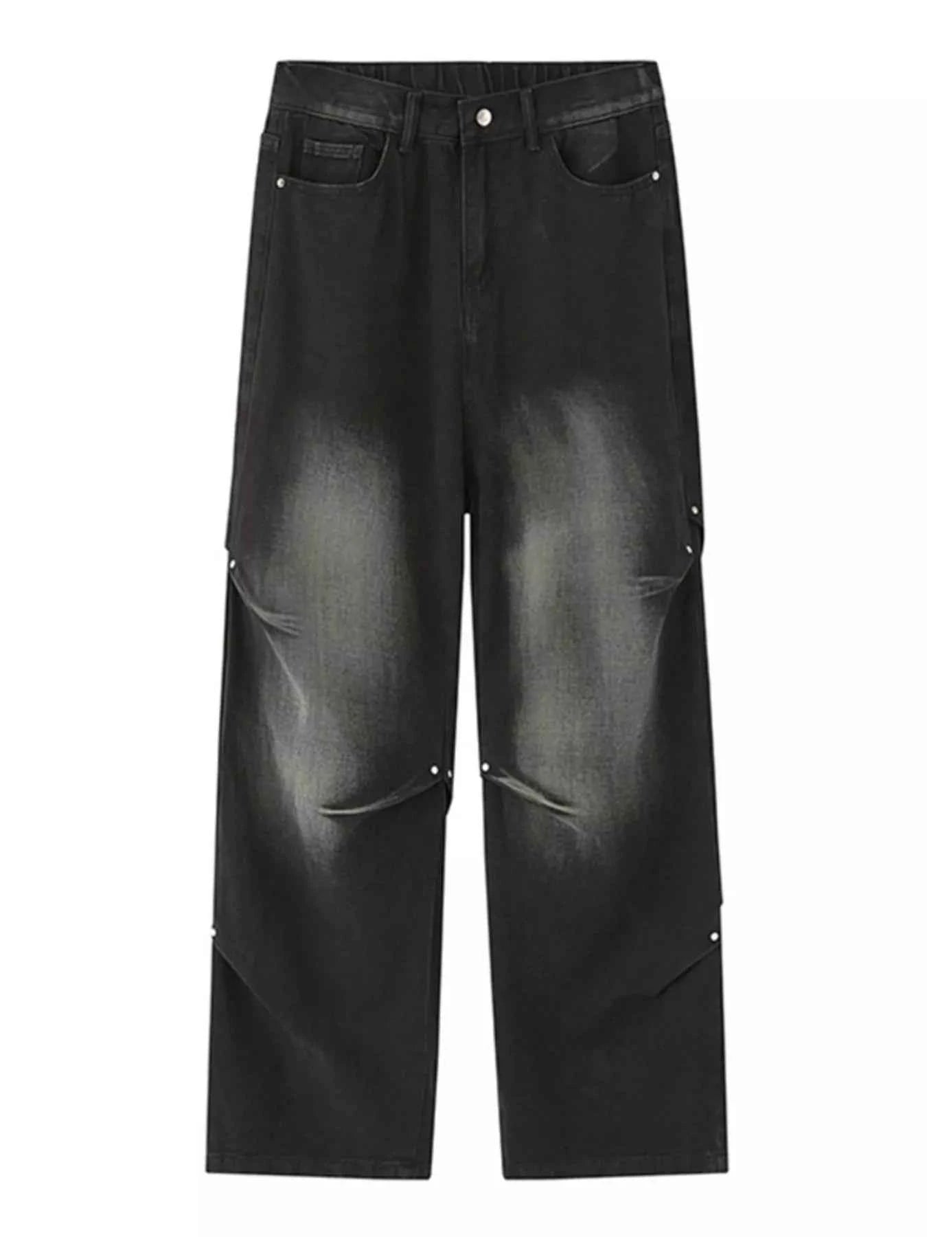 Men's Full Size Wide Leg Gradient Jeans Plus Size
