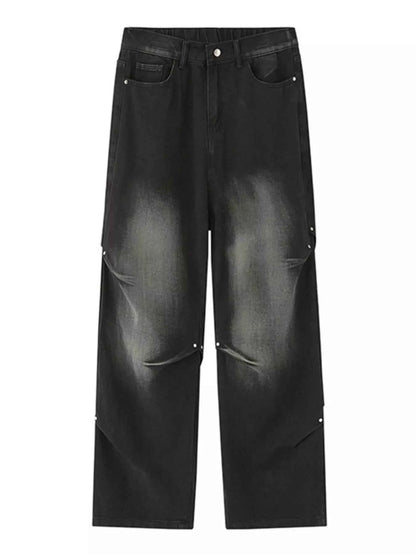 Men's Full Size Wide Leg Gradient Jeans Plus Size