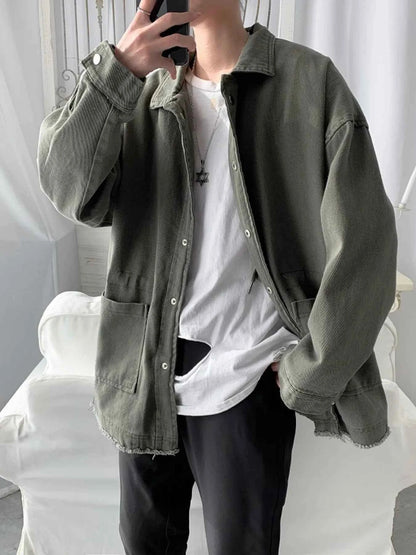 Men's Button Up Long Sleeve Jacket