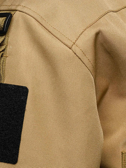 Men's Full Size Multi Buckle Water-Resistant Jacket Plus Size