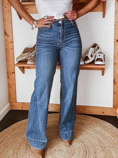 High-Waisted Wide Leg Jeans