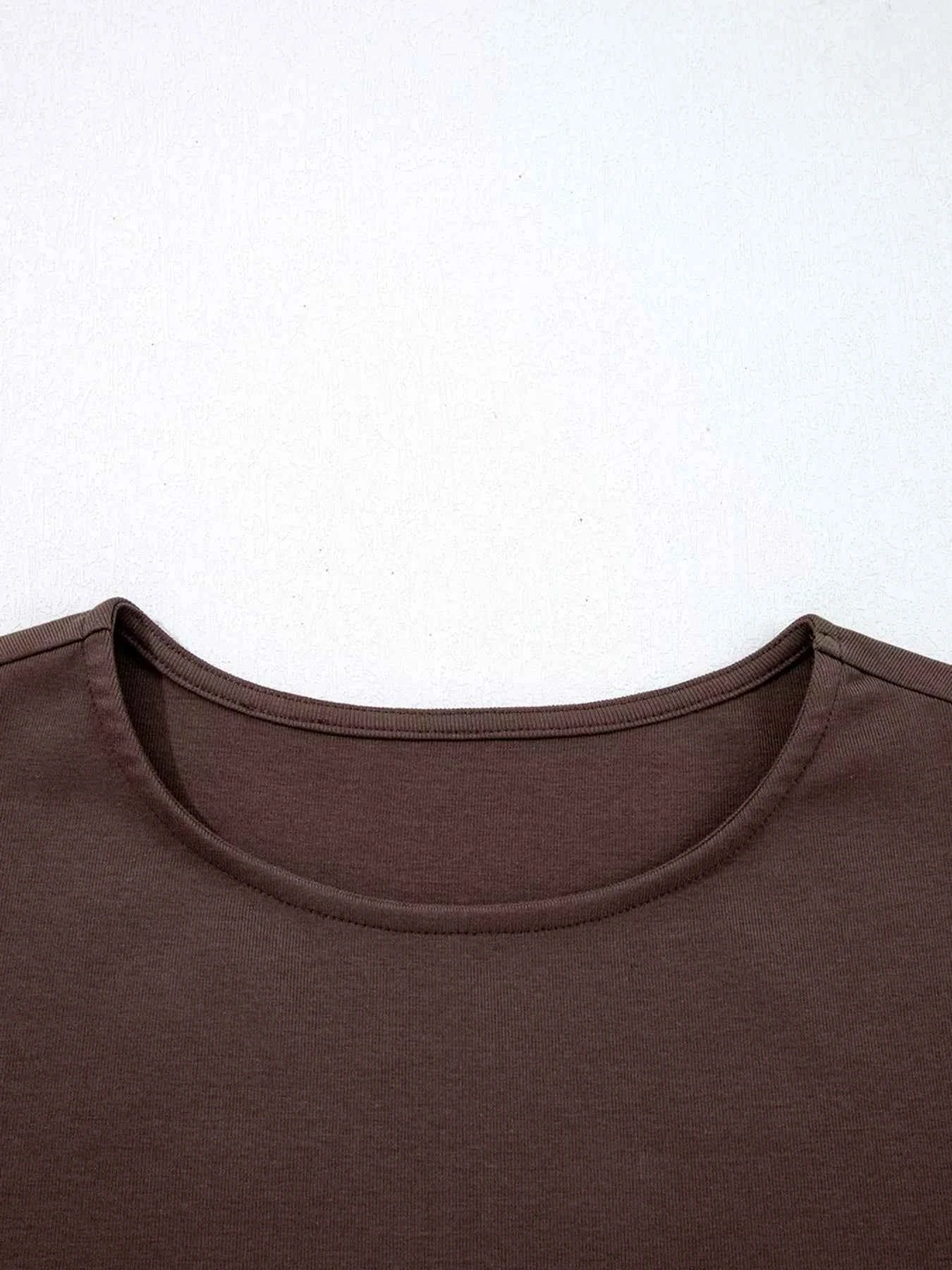 Short Sleeve Knit Top Patchwork Pleated Dress