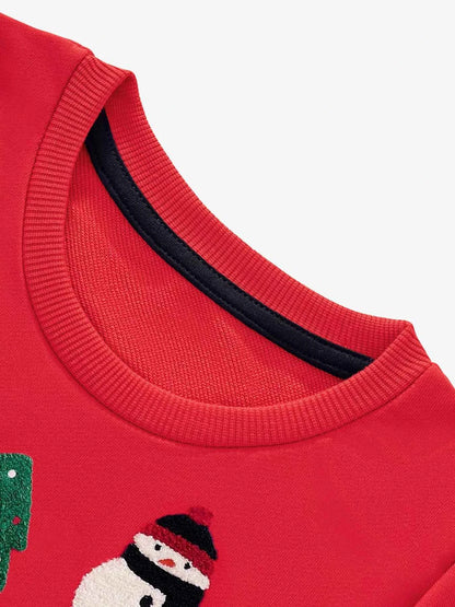 Children's Christmas Character Round Neck Sweatshirt