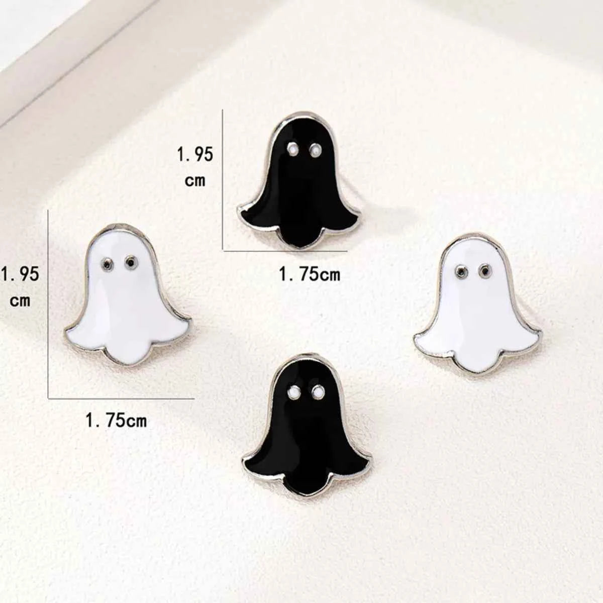 2 Pair Halloween Ghost Stud Earrings