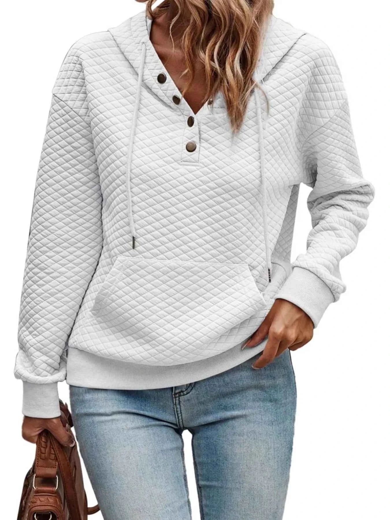 Drawstring Textured Dropped Shoulder Hoodie
