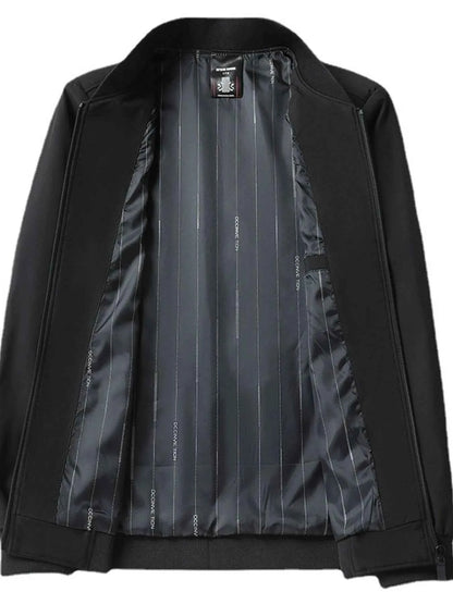 Men's Plus Size Zip Up Long Sleeve Jacket