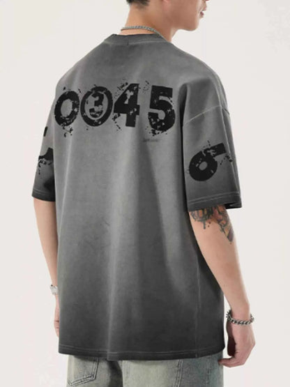 Men's Full Size Oversized Round Neck T-Shirt Plus Size