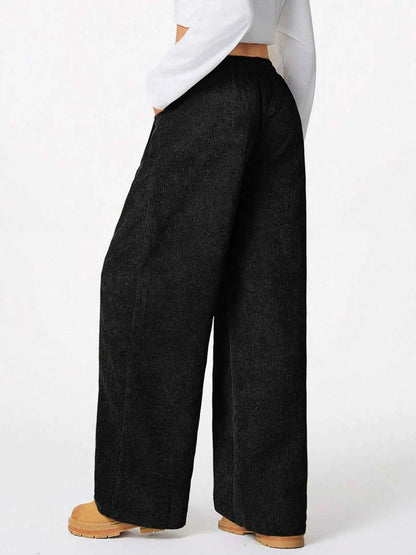 Drawstring Wide Leg Pants