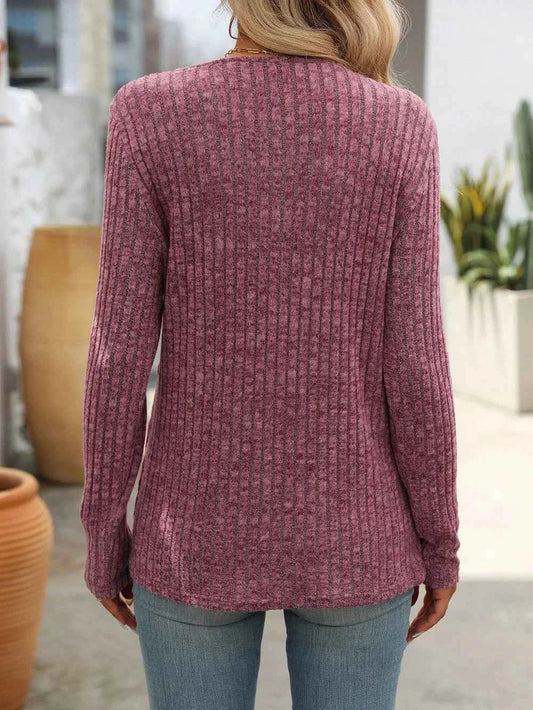 Mandy Square Neck Long Sleeve T-Shirt