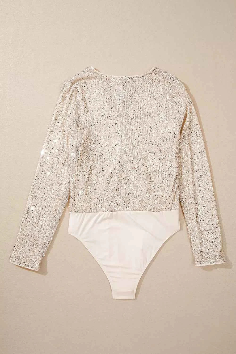 Sparkling Sequin Long Sleeve Bodysuit