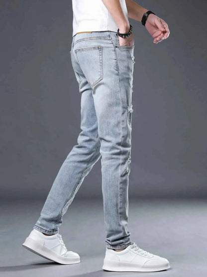 Men's Distressed Slim Fit Jeans