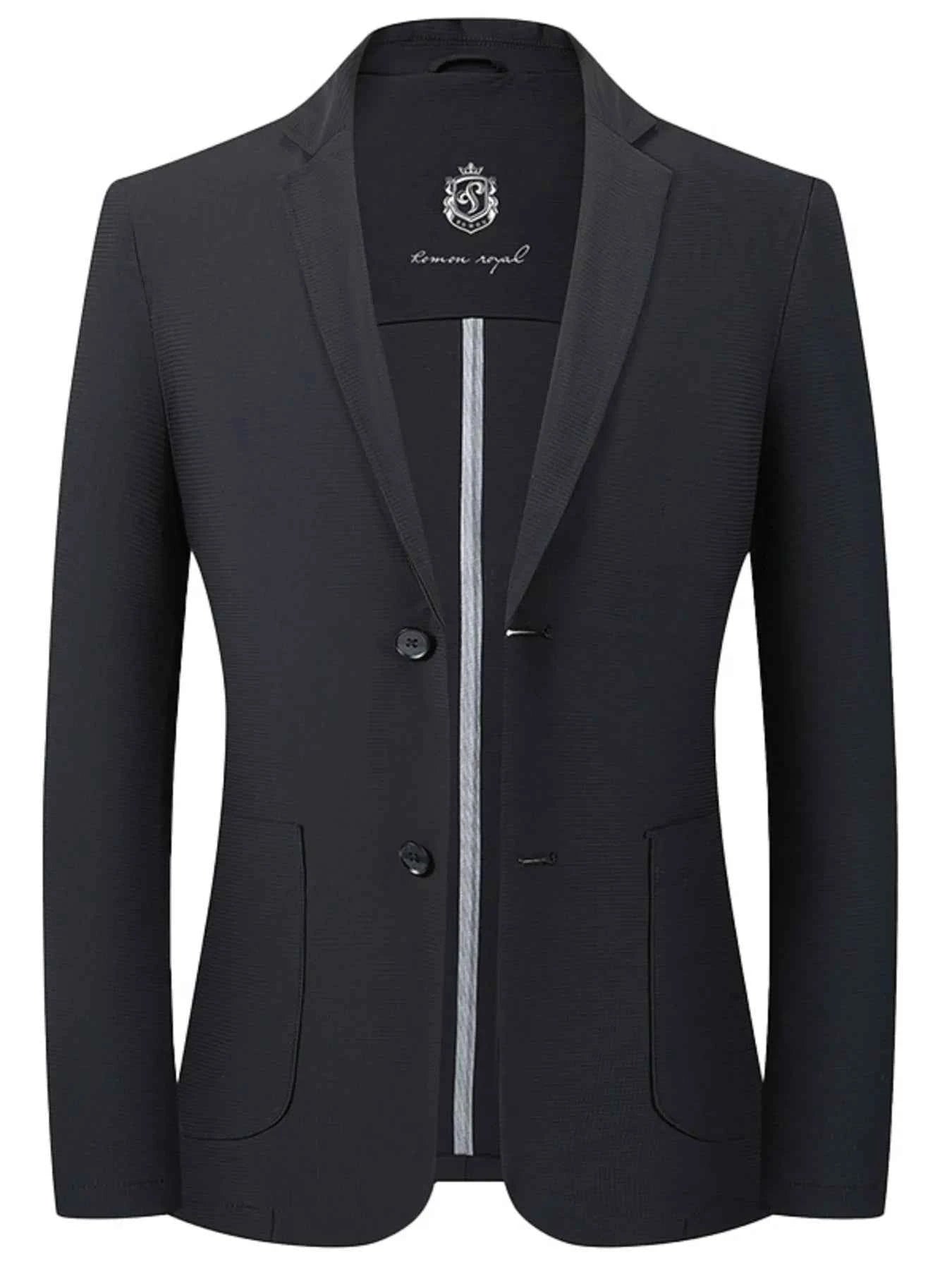 Men's Lapel Collar Long Sleeve Blazer