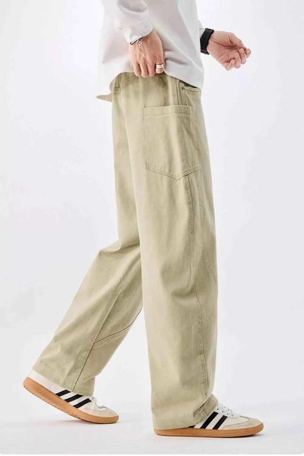 Men's Plus Size Loose Fit Drawstring Waist Jeans