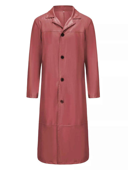 Men's Full Size Button Up Long Sleeve Longline Jacket Plus Size