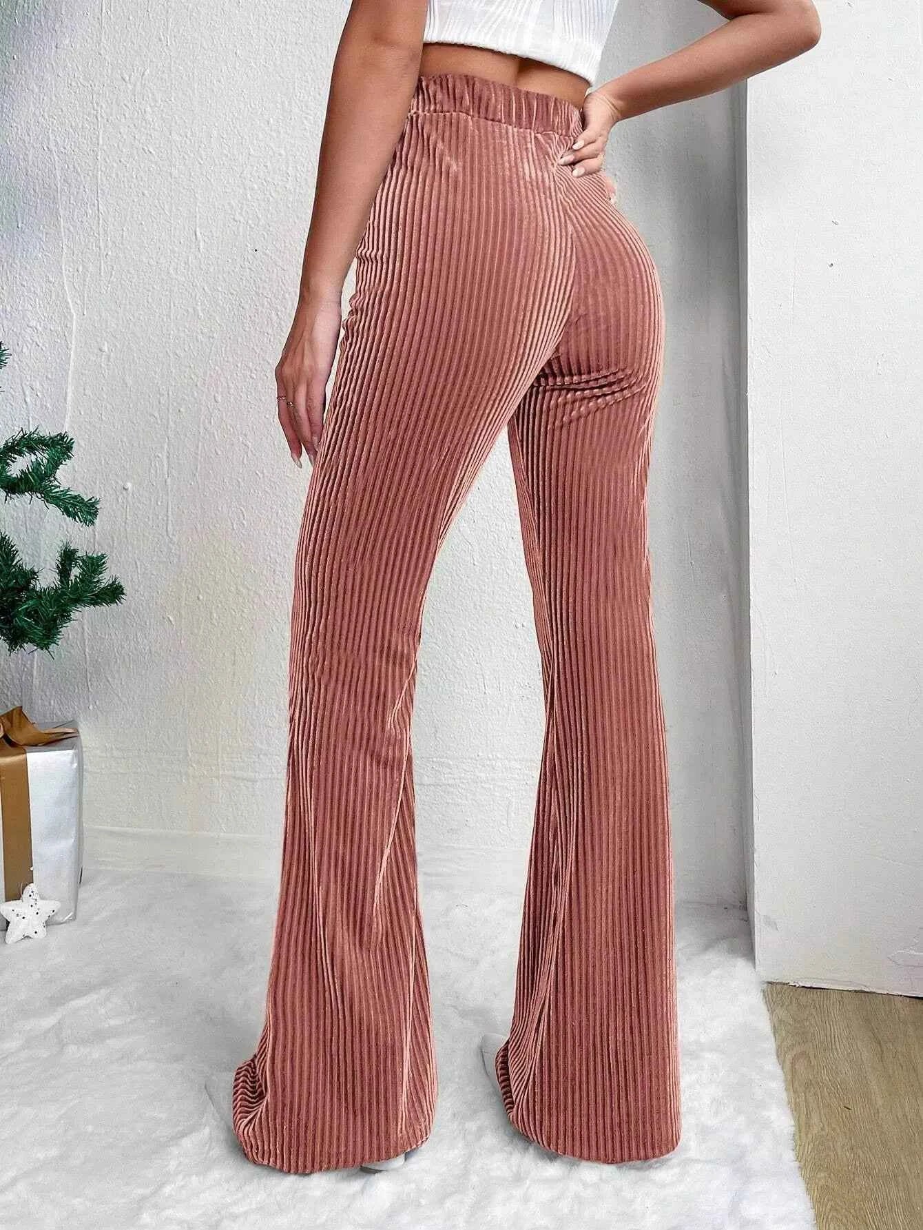 Corduroy High Waist Flare Pants