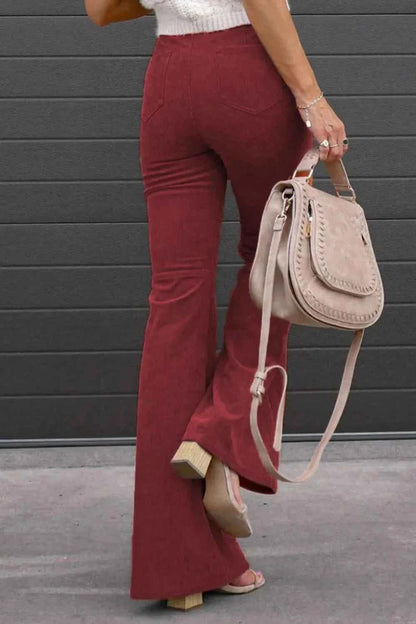 Full Size Hight Waist Bootcut Pants Plus Size