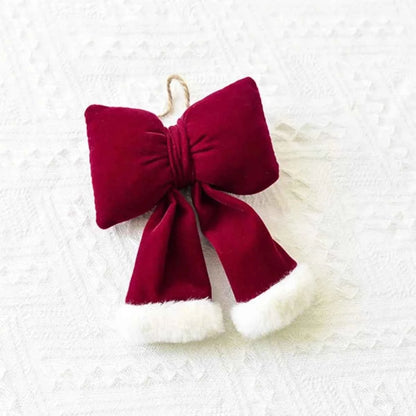 Christmas Velvet Bow Hanging Ornament
